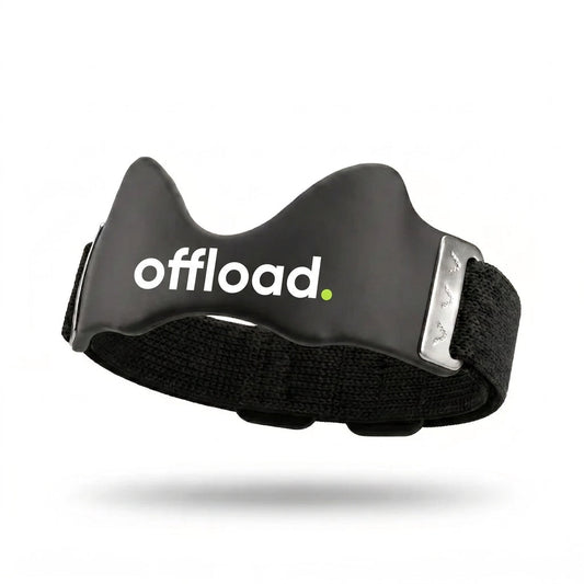 offload. silicone patellar knee strap, studio product shot